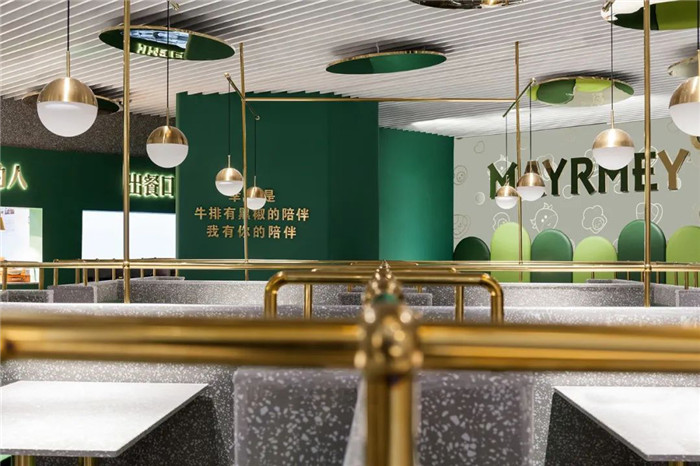 綠洲主題美而美牛排自助餐廳裝修設(shè)計案例