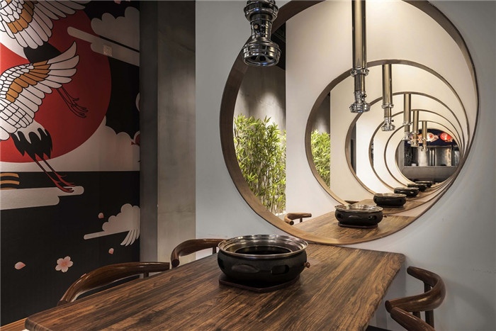 日式烤肉店裝修    故里烤肉燒烤餐廳室內(nèi)裝修設(shè)計實景圖