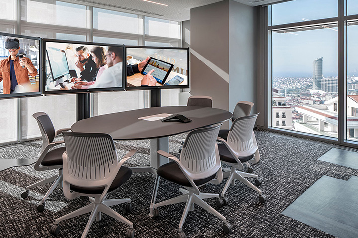 年輕多元的國(guó)外大型軟件科技公司辦公室小型會(huì)議室裝修設(shè)計(jì)圖