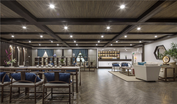 擇守書院新中式國學教育培訓機構茶藝區(qū)裝修設計實景圖