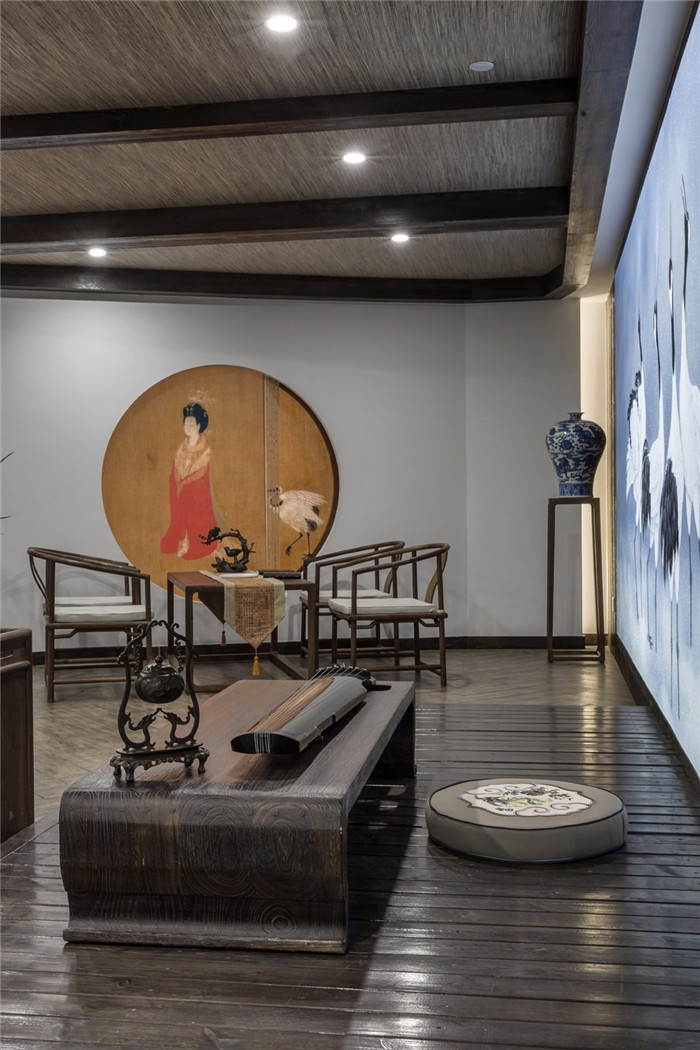 擇守書院新中式國學教育培訓機構琴室裝修設計實景圖