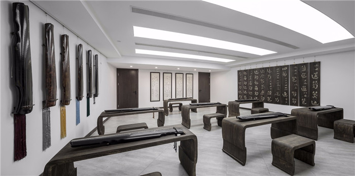 擇守書院新中式國學教育培訓機構琴房裝修設計實景圖
