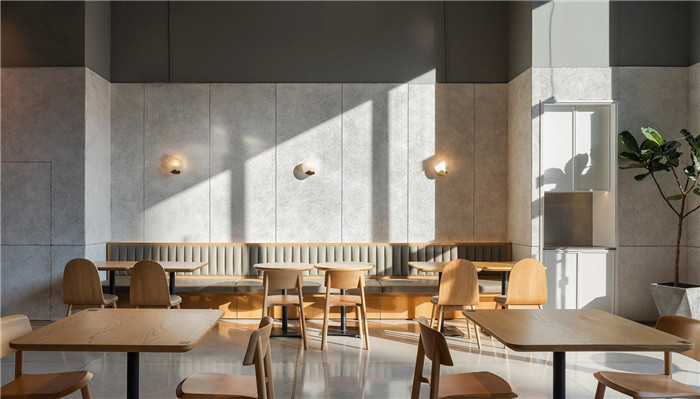 鄭州餐廳裝修公司分享易間咖啡簡餐卡座區(qū)裝修設(shè)計方案