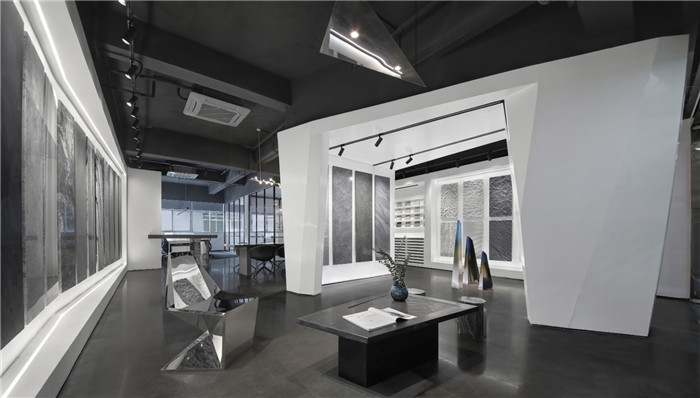 黑白灰構(gòu)造極簡藝術(shù)風(fēng)駿美石材展廳裝修設(shè)計(jì)案例 黑白灰構(gòu)造極簡藝術(shù)風(fēng)駿美石材展廳裝修設(shè)計(jì)案例