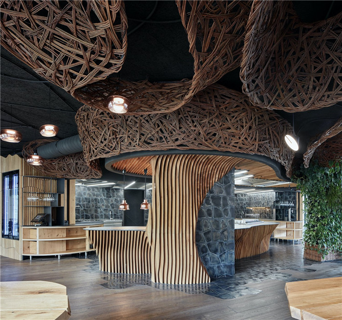 以原生態(tài)自然為主題的STK牛排餐廳明檔區(qū)裝修設(shè)計(jì)方案 以原生態(tài)自然為主題的STK牛排餐廳明檔區(qū)裝修設(shè)計(jì)方案