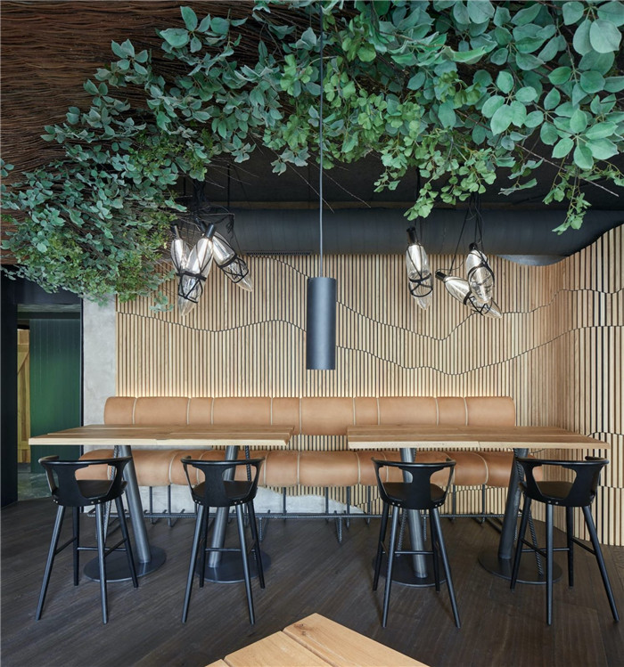 以原生態(tài)自然為主題的STK牛排餐廳卡座區(qū)裝修設(shè)計(jì)實(shí)景圖 以原生態(tài)自然為主題的STK牛排餐廳卡座區(qū)裝修設(shè)計(jì)實(shí)景圖