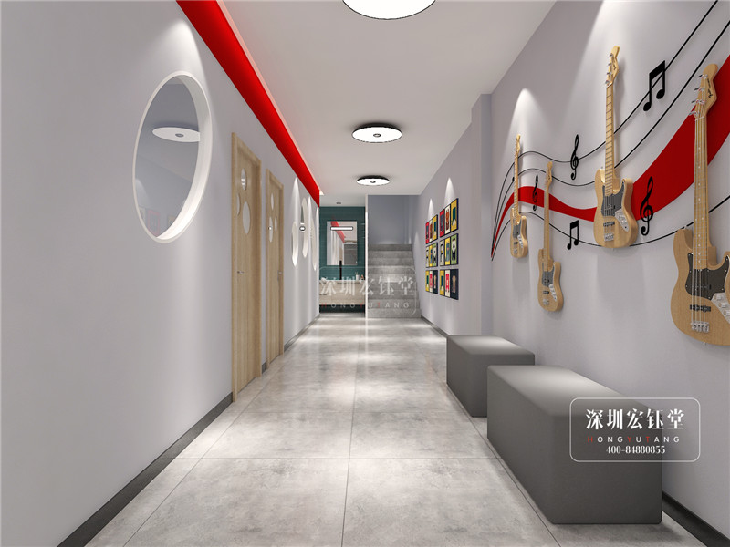 鄭州TSP舞蹈藝術培訓中心走廊裝修效果圖 鄭州TSP舞蹈藝術培訓中心走廊裝修效果圖