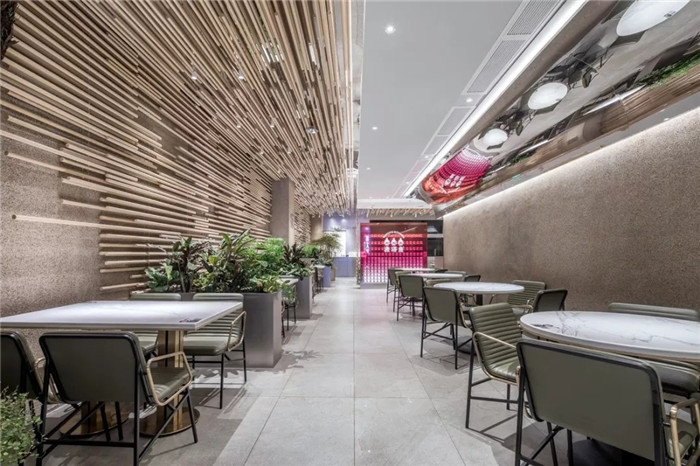 以竹為主題的漁語魚酸菜魚餐飲店面裝修設計方案 以竹為主題的漁語魚酸菜魚餐飲店面裝修設計方案