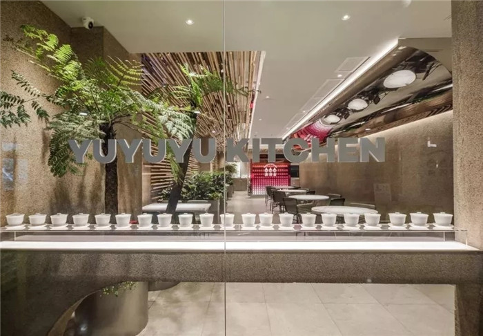 以竹為主題的漁語魚酸菜魚餐飲店面裝修設計方案 以竹為主題的漁語魚酸菜魚餐飲店面裝修設計方案