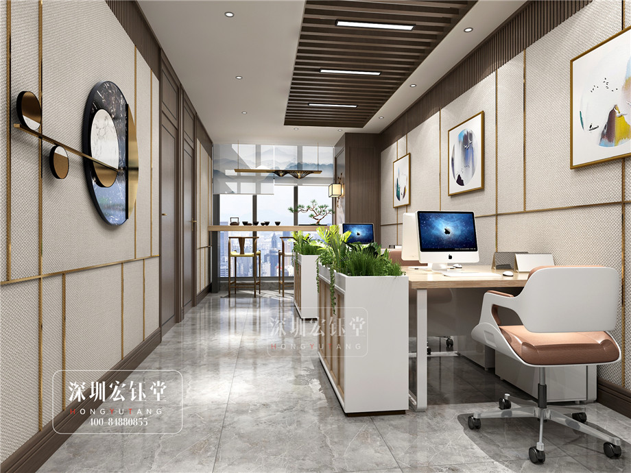 鄭州華融金融中心中式辦公室辦公區(qū)裝修效果圖 鄭州華融金融中心中式辦公室辦公區(qū)裝修效果圖