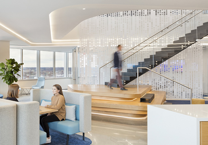 以社區(qū)為中心生物制藥集團(tuán)創(chuàng)意辦公樓樓梯裝修設(shè)計(jì)方案 以社區(qū)為中心生物制藥集團(tuán)創(chuàng)意辦公樓樓梯裝修設(shè)計(jì)方案