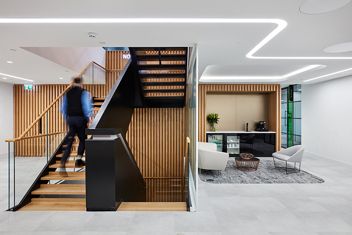 1500平優(yōu)雅高級灰會計事務所辦公室樓梯裝修實景圖