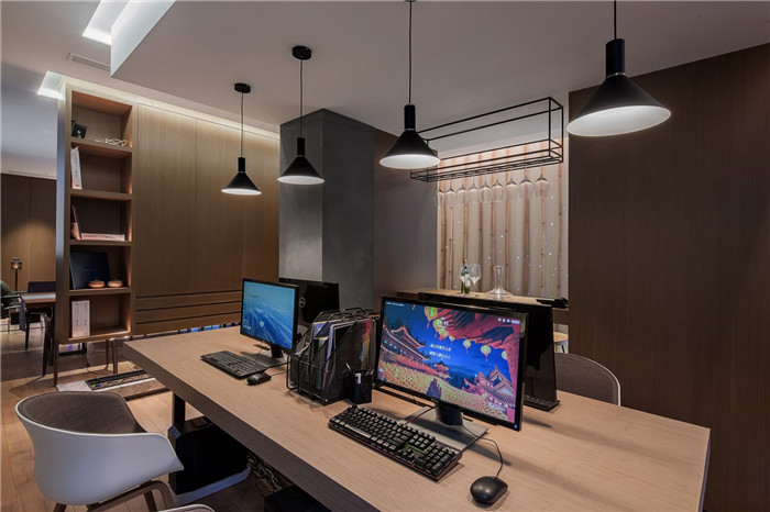 鄭州禪意辦公室裝修-現(xiàn)代中式禪意辦公室敞開辦公區(qū)裝修實景圖 鄭州禪意辦公室裝修-現(xiàn)代中式禪意辦公室敞開辦公區(qū)裝修實景圖