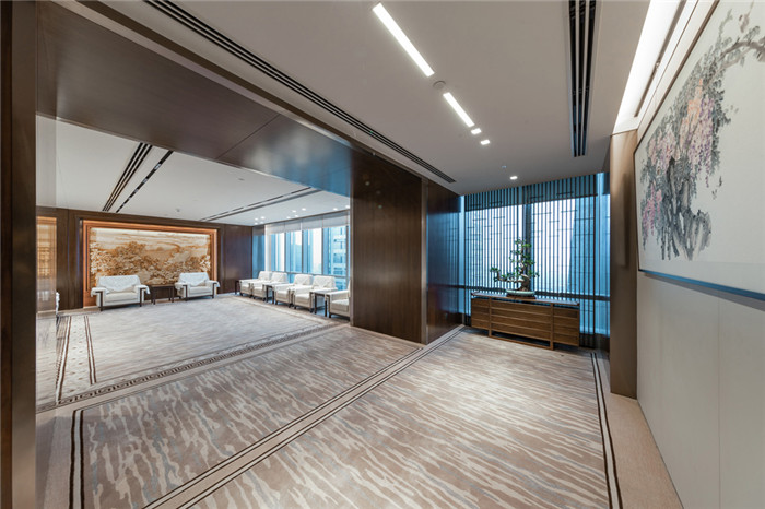 中建八局9000平高端中式總部辦公室接待區(qū)裝修設(shè)計(jì)案例 中建八局9000平高端中式總部辦公室接待區(qū)裝修設(shè)計(jì)案例