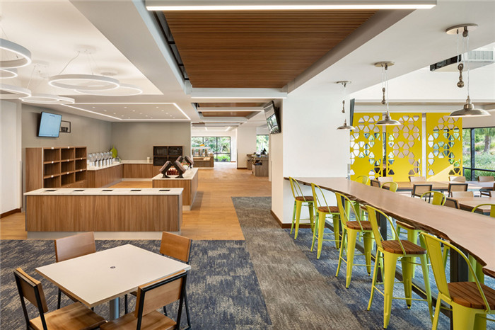 辦公室咖啡廳裝修設(shè)計(jì)-靈活高效的生物制藥公司總部寫字樓裝修設(shè)計(jì)方案