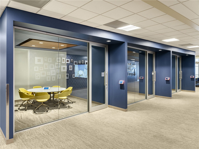 小型會議室裝修設(shè)計(jì)-靈活高效的生物制藥公司總部寫字樓裝修設(shè)計(jì)方案