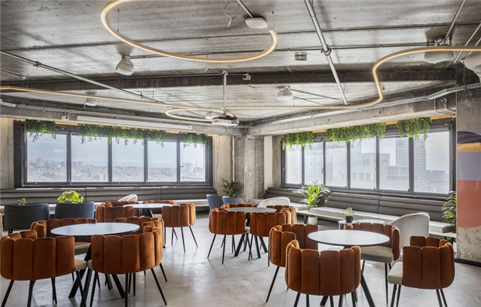 員工餐廳設(shè)計-趣味十足的8000平構(gòu)成藝術(shù)聯(lián)合辦公裝修設(shè)計方案 員工餐廳設(shè)計-趣味十足的8000平構(gòu)成藝術(shù)聯(lián)合辦公裝修設(shè)計方案